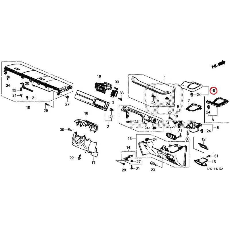 [NEW] JDM HONDA STEP WGN SPADA RP5 2020 Instrument panel garnish (driver side) GENUINE OEM - Image 6