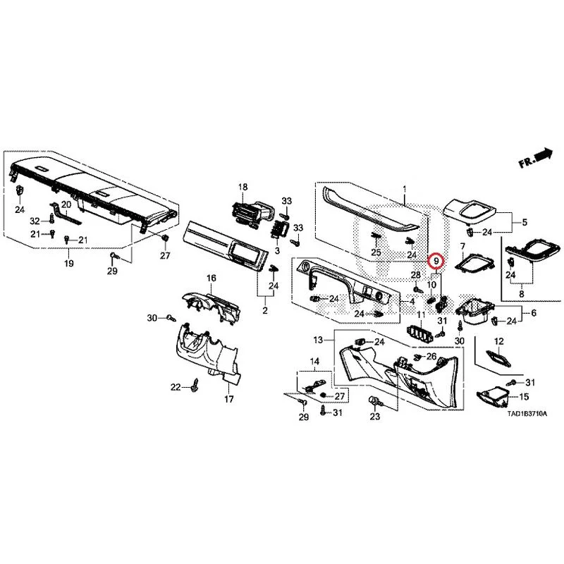 [NEW] JDM HONDA STEP WGN SPADA RP5 2020 Instrument panel garnish (driver side) GENUINE OEM - Image 9