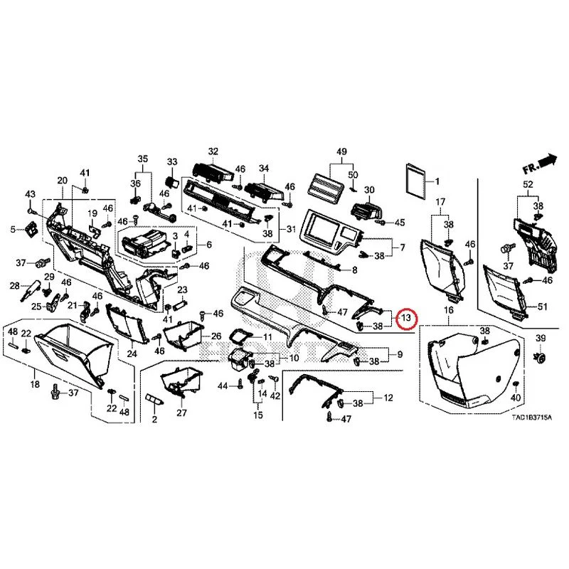 [NEW] JDM HONDA STEP WGN SPADA RP5 2020 Instrument panel garnish (passenger side) GENUINE OEM - Image 13