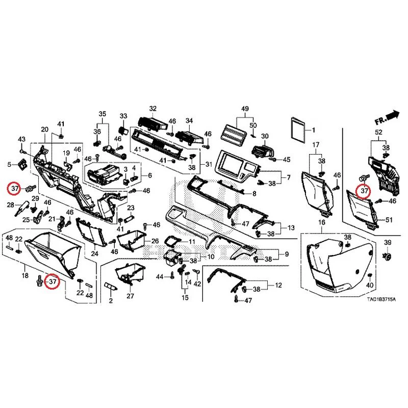 [NEW] JDM HONDA STEP WGN SPADA RP5 2020 Instrument panel garnish (passenger side) GENUINE OEM - Image 36