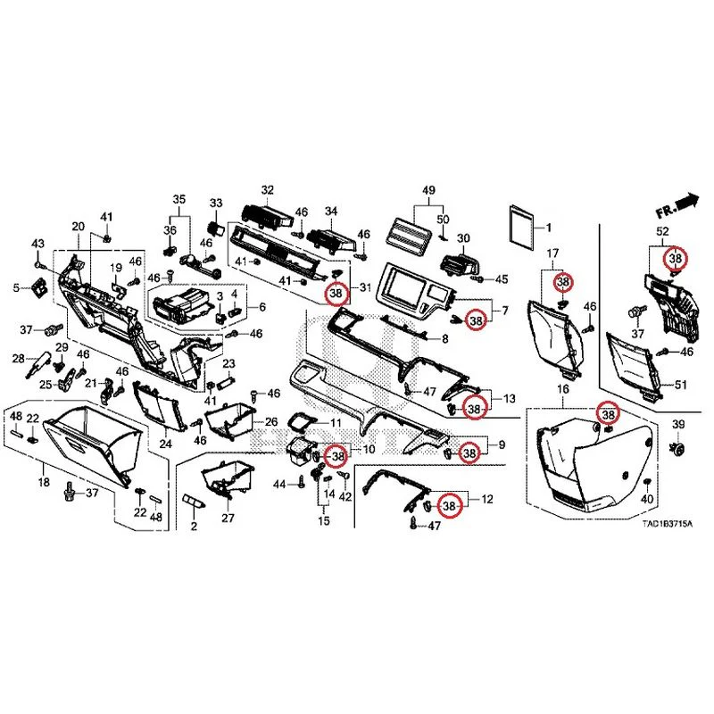 [NEW] JDM HONDA STEP WGN SPADA RP5 2020 Instrument panel garnish (passenger side) GENUINE OEM - Image 37