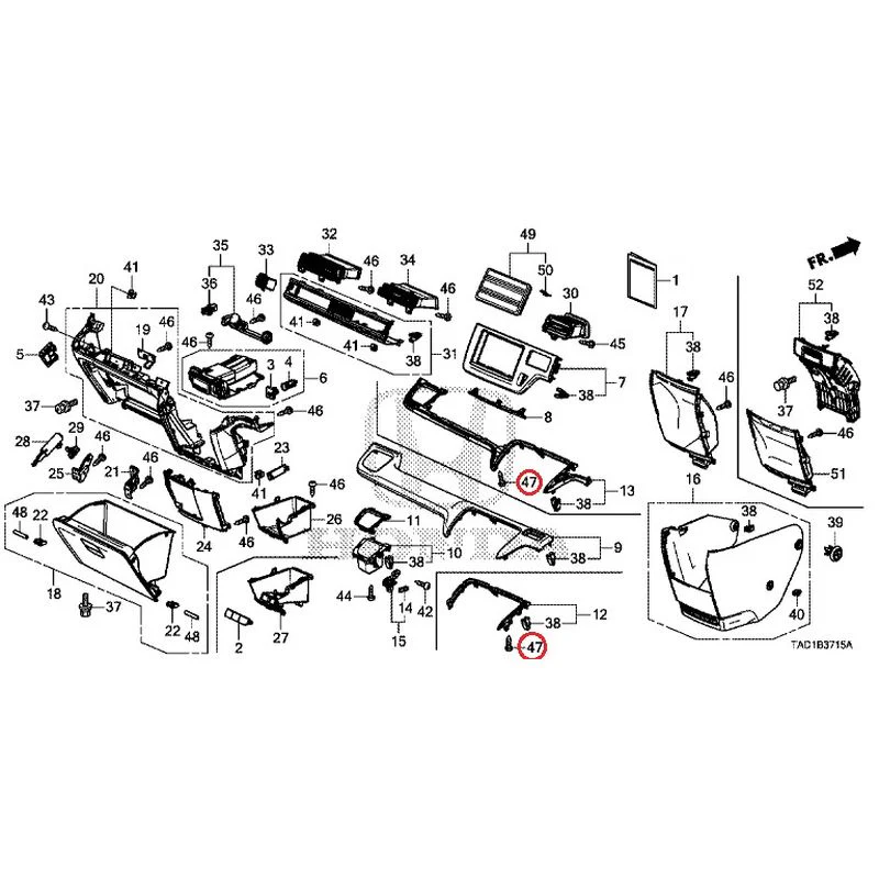 [NEW] JDM HONDA STEP WGN SPADA RP5 2020 Instrument panel garnish (passenger side) GENUINE OEM - Image 47