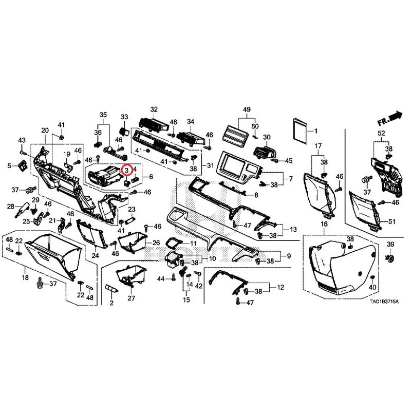 [NEW] JDM HONDA STEP WGN SPADA RP5 2020 Instrument panel garnish (passenger side) GENUINE OEM - Image 5