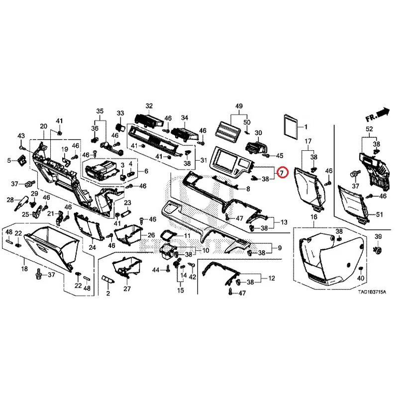 [NEW] JDM HONDA STEP WGN SPADA RP5 2020 Instrument panel garnish (passenger side) GENUINE OEM - Image 9