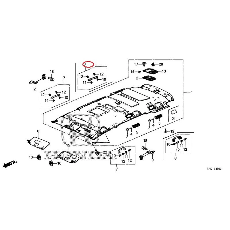 [NEW] JDM HONDA STEP WGN SPADA RP5 2020 Roof Lining GENUINE OEM - Image 10