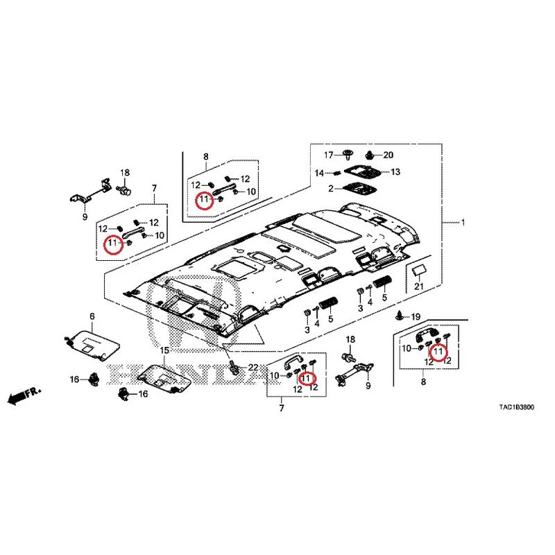 [NEW] JDM HONDA STEP WGN SPADA RP5 2020 Roof Lining GENUINE OEM - Image 12