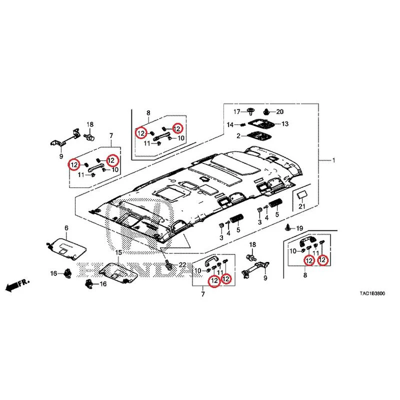 [NEW] JDM HONDA STEP WGN SPADA RP5 2020 Roof Lining GENUINE OEM - Image 13