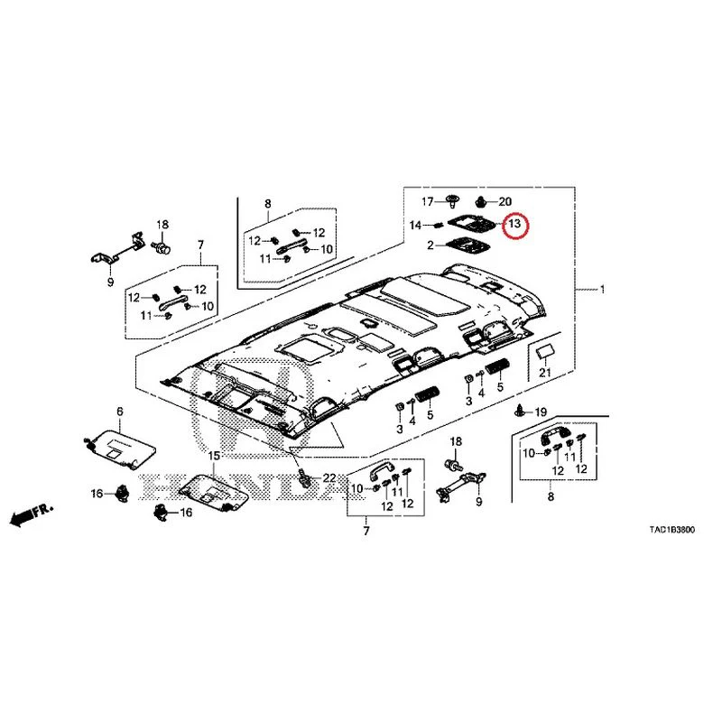 [NEW] JDM HONDA STEP WGN SPADA RP5 2020 Roof Lining GENUINE OEM - Image 14