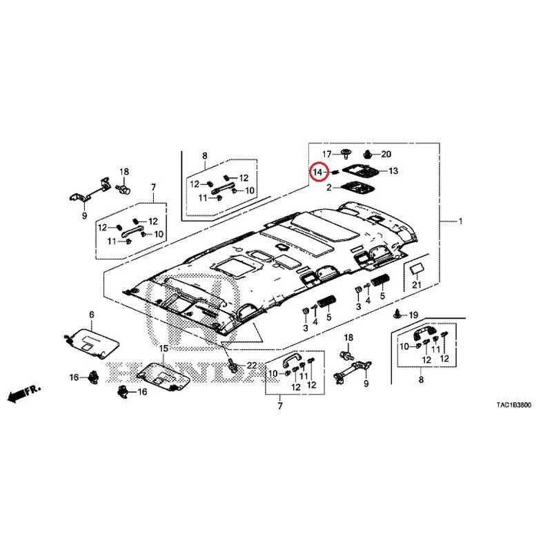 [NEW] JDM HONDA STEP WGN SPADA RP5 2020 Roof Lining GENUINE OEM - Image 15
