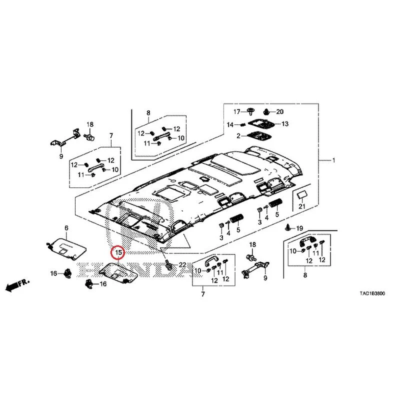 [NEW] JDM HONDA STEP WGN SPADA RP5 2020 Roof Lining GENUINE OEM - Image 16