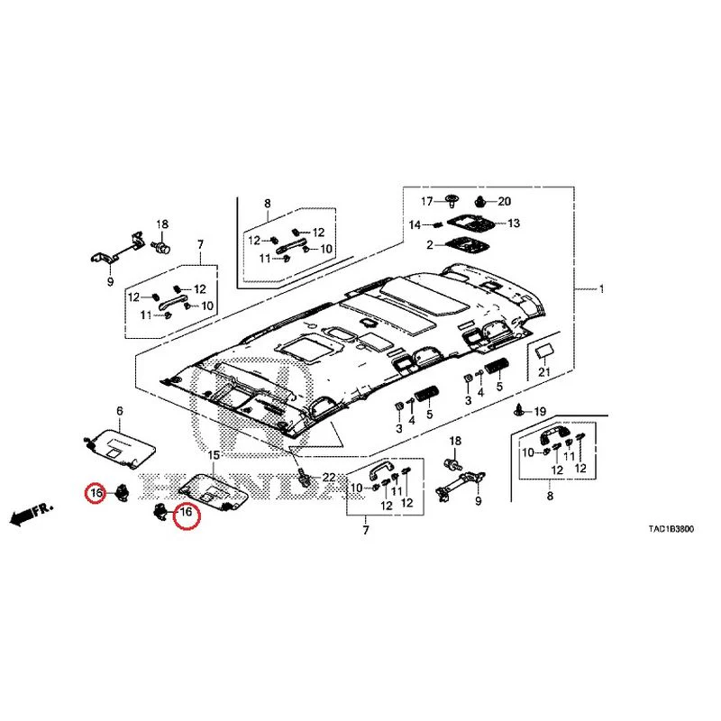 [NEW] JDM HONDA STEP WGN SPADA RP5 2020 Roof Lining GENUINE OEM - Image 17