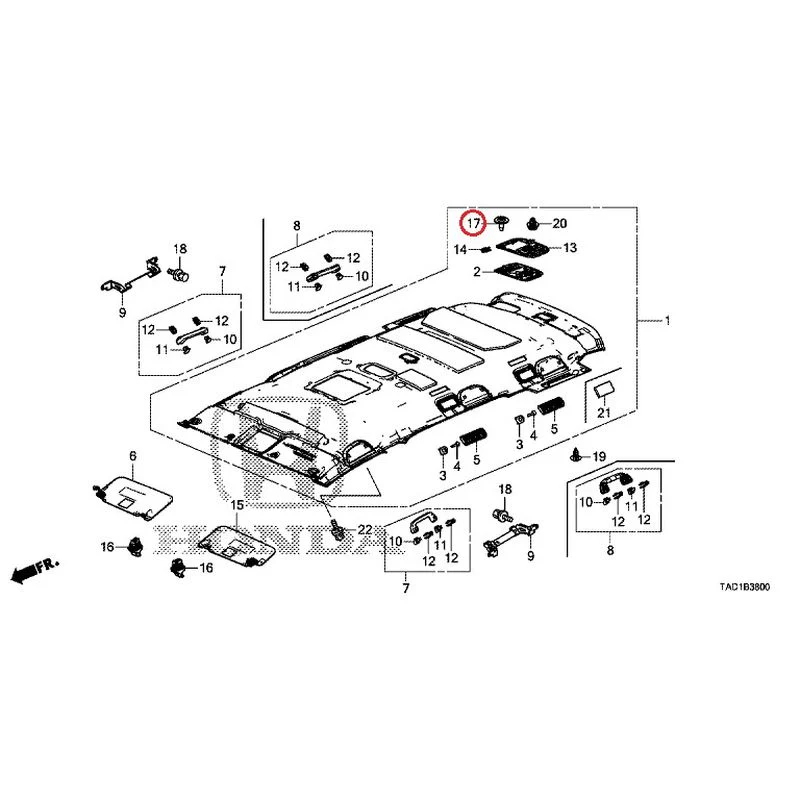 [NEW] JDM HONDA STEP WGN SPADA RP5 2020 Roof Lining GENUINE OEM - Image 18