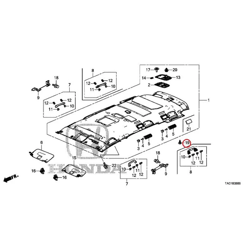 [NEW] JDM HONDA STEP WGN SPADA RP5 2020 Roof Lining GENUINE OEM - Image 19
