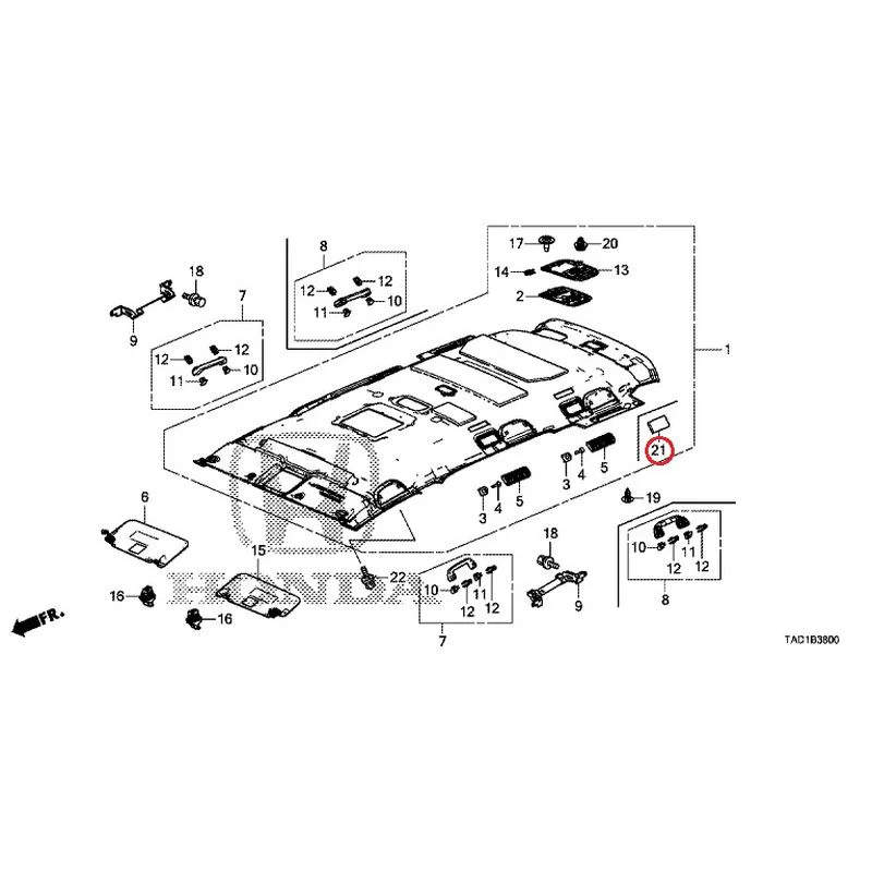 [NEW] JDM HONDA STEP WGN SPADA RP5 2020 Roof Lining GENUINE OEM - Image 21