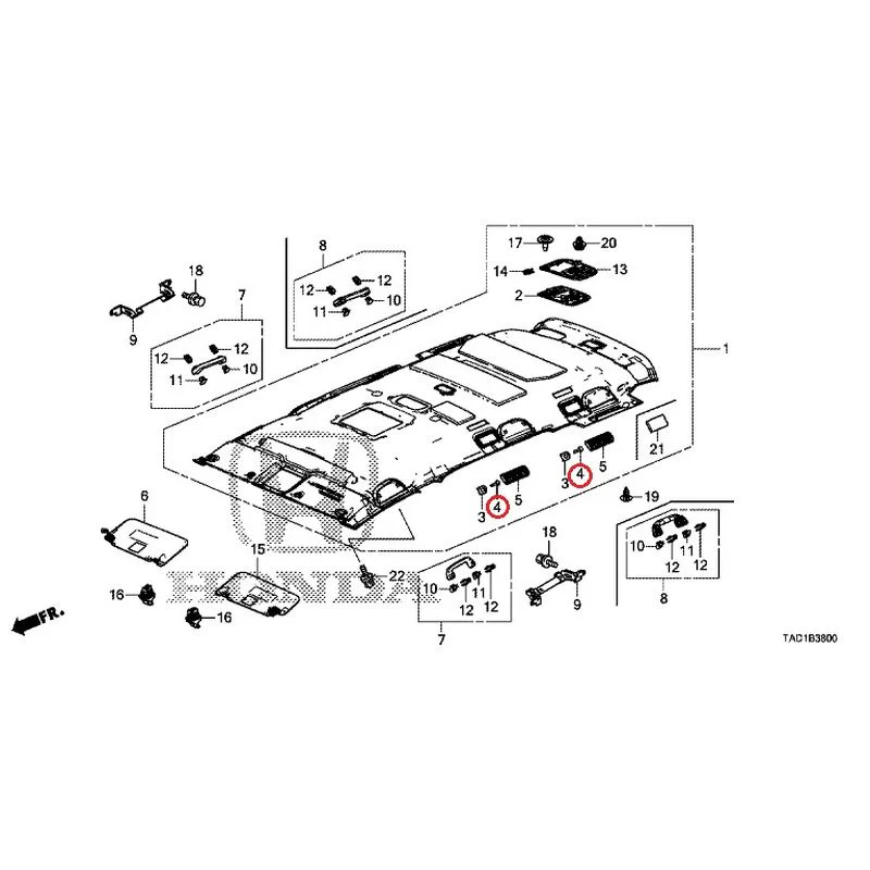[NEW] JDM HONDA STEP WGN SPADA RP5 2020 Roof Lining GENUINE OEM - Image 6