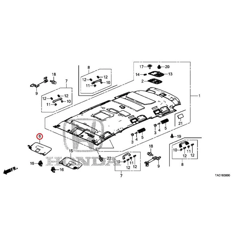 [NEW] JDM HONDA STEP WGN SPADA RP5 2020 Roof Lining GENUINE OEM - Image 8