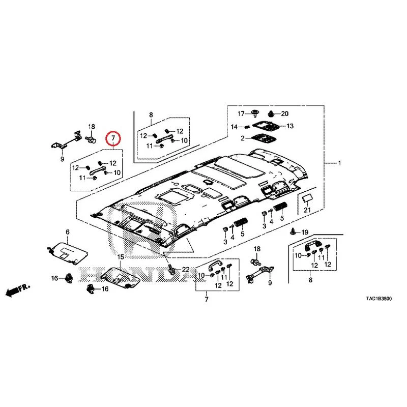 [NEW] JDM HONDA STEP WGN SPADA RP5 2020 Roof Lining GENUINE OEM - Image 9