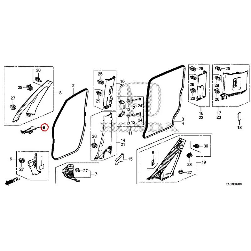 [NEW] JDM HONDA STEP WGN SPADA RP5 2020 Pillar Garnish GENUINE OEM - Image 10