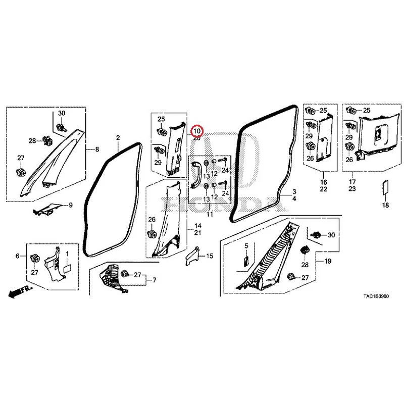 [NEW] JDM HONDA STEP WGN SPADA RP5 2020 Pillar Garnish GENUINE OEM - Image 11