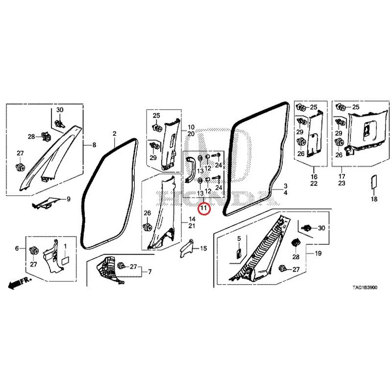 [NEW] JDM HONDA STEP WGN SPADA RP5 2020 Pillar Garnish GENUINE OEM - Image 12