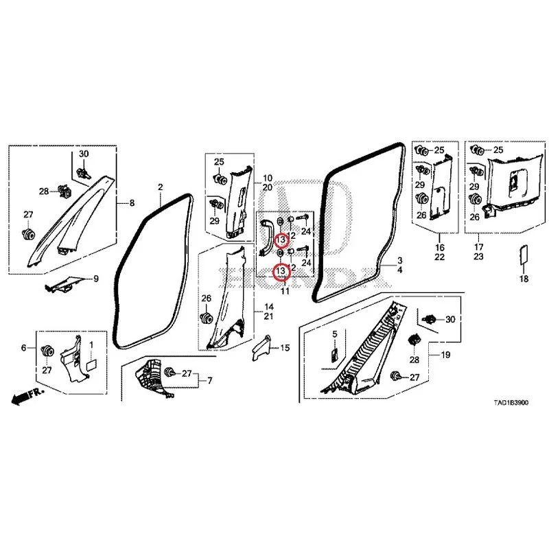[NEW] JDM HONDA STEP WGN SPADA RP5 2020 Pillar Garnish GENUINE OEM - Image 14