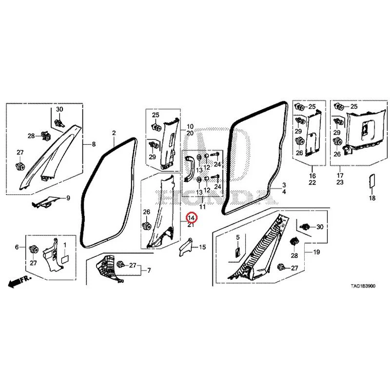 [NEW] JDM HONDA STEP WGN SPADA RP5 2020 Pillar Garnish GENUINE OEM - Image 15