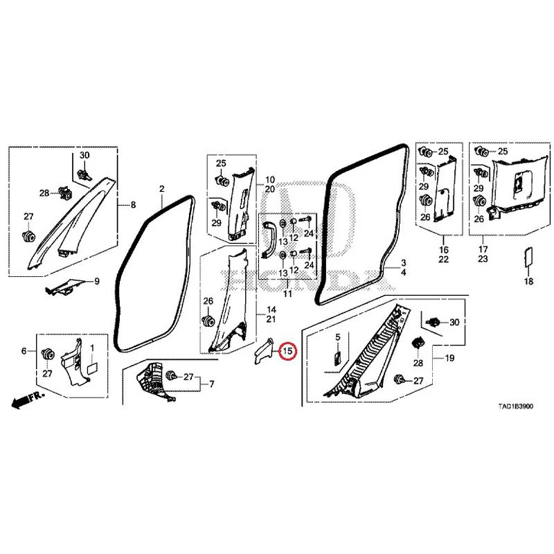 [NEW] JDM HONDA STEP WGN SPADA RP5 2020 Pillar Garnish GENUINE OEM - Image 16