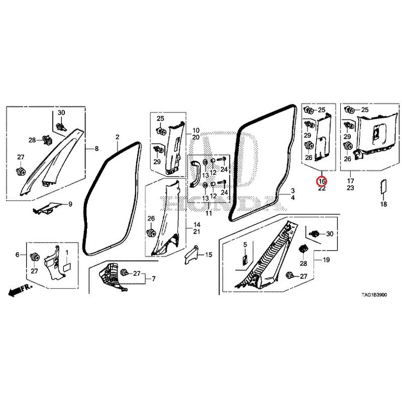 [NEW] JDM HONDA STEP WGN SPADA RP5 2020 Pillar Garnish GENUINE OEM - Image 17
