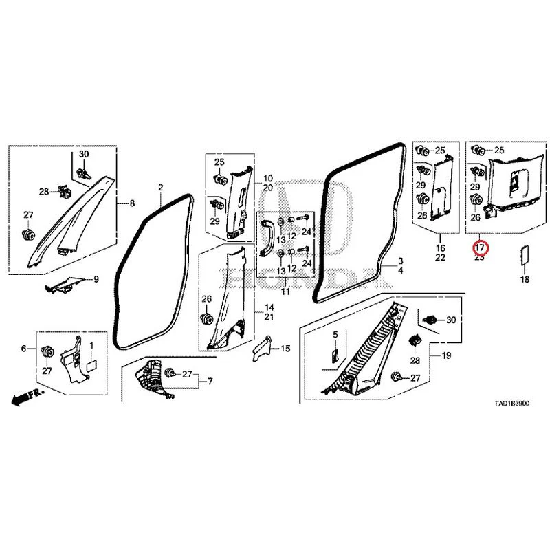 [NEW] JDM HONDA STEP WGN SPADA RP5 2020 Pillar Garnish GENUINE OEM - Image 18