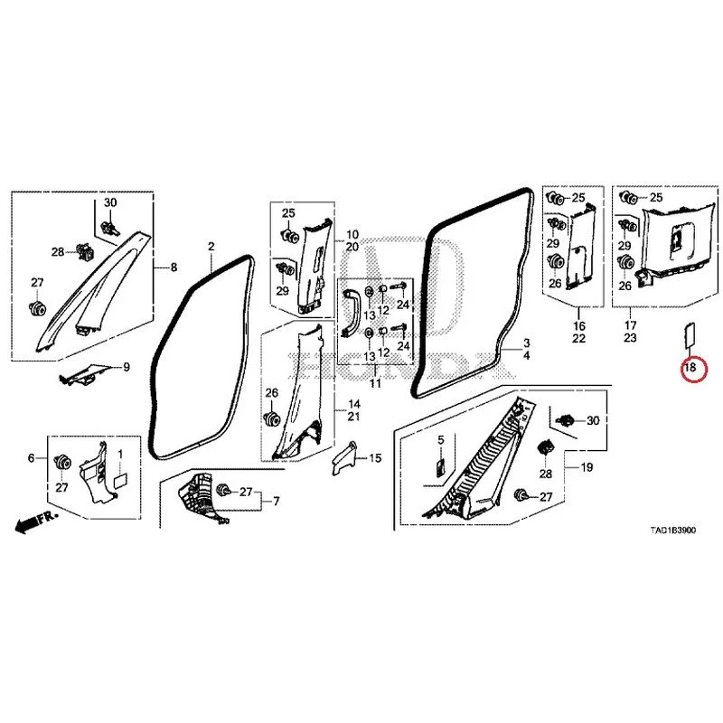 [NEW] JDM HONDA STEP WGN SPADA RP5 2020 Pillar Garnish GENUINE OEM - Image 19