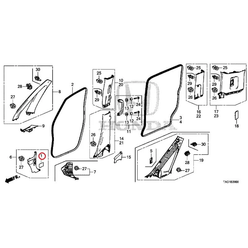 [NEW] JDM HONDA STEP WGN SPADA RP5 2020 Pillar Garnish GENUINE OEM - Image 2