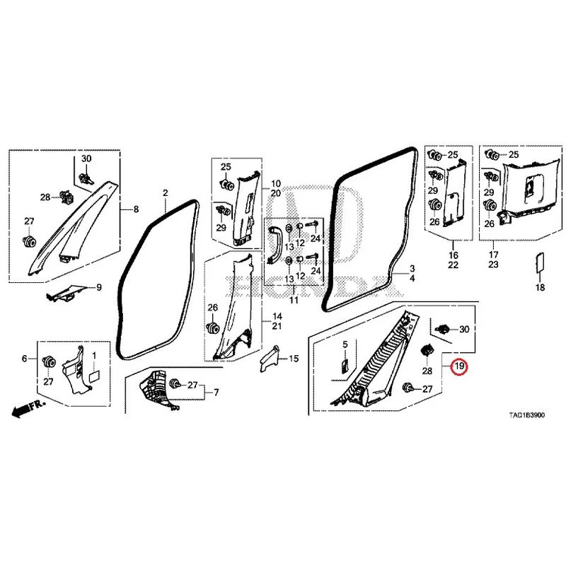 [NEW] JDM HONDA STEP WGN SPADA RP5 2020 Pillar Garnish GENUINE OEM - Image 21