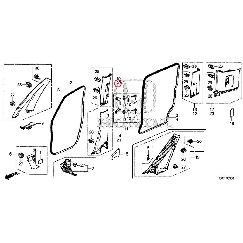 [NEW] JDM HONDA STEP WGN SPADA RP5 2020 Pillar Garnish GENUINE OEM - Image 22