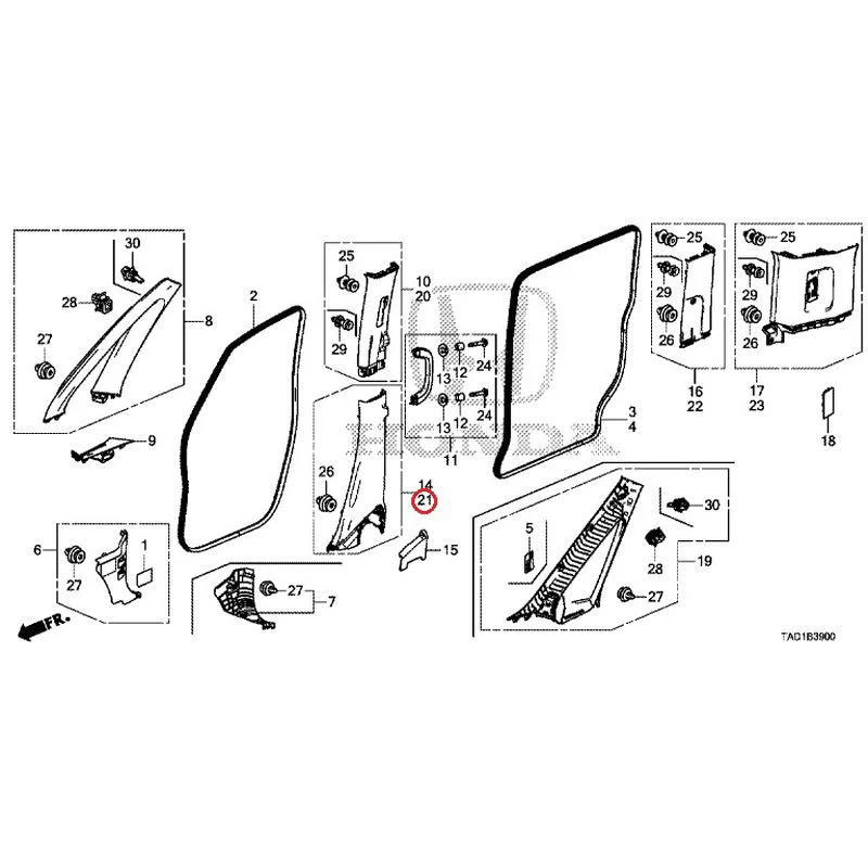 [NEW] JDM HONDA STEP WGN SPADA RP5 2020 Pillar Garnish GENUINE OEM - Image 23