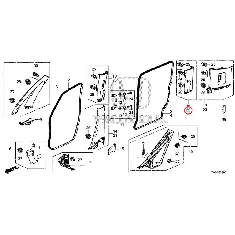 [NEW] JDM HONDA STEP WGN SPADA RP5 2020 Pillar Garnish GENUINE OEM - Image 24