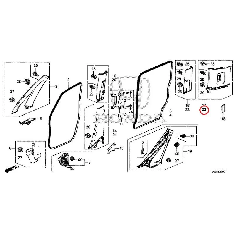 [NEW] JDM HONDA STEP WGN SPADA RP5 2020 Pillar Garnish GENUINE OEM - Image 25