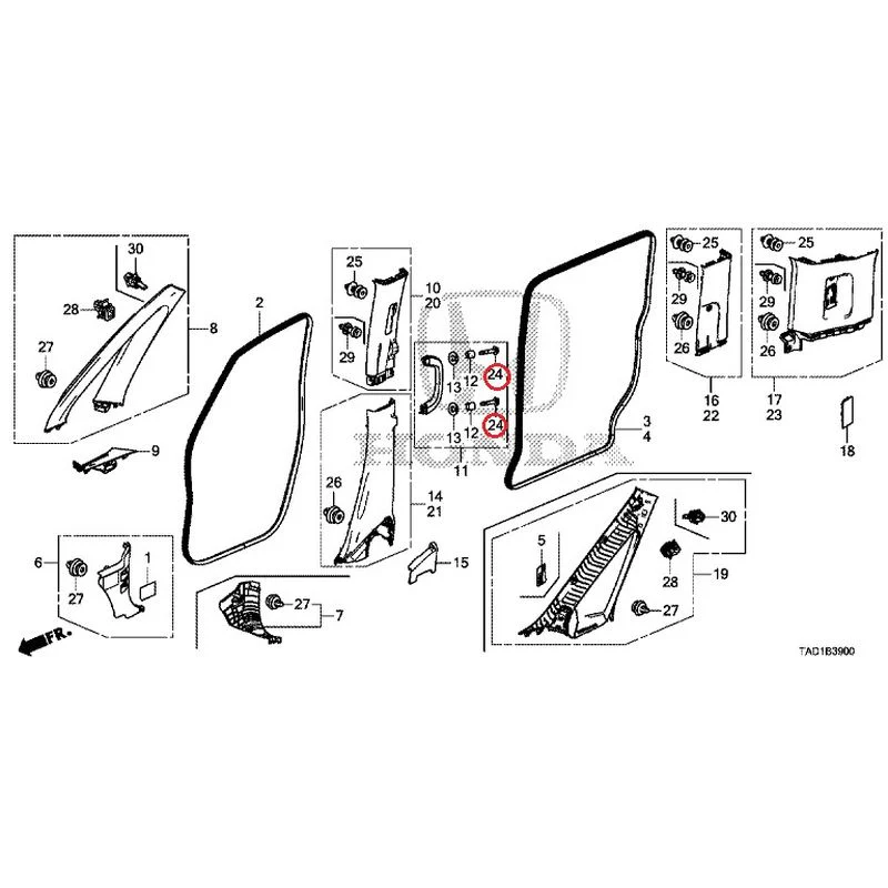 [NEW] JDM HONDA STEP WGN SPADA RP5 2020 Pillar Garnish GENUINE OEM - Image 26