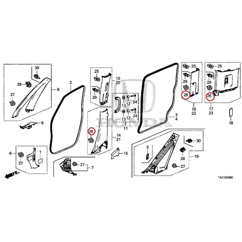 [NEW] JDM HONDA STEP WGN SPADA RP5 2020 Pillar Garnish GENUINE OEM - Image 27