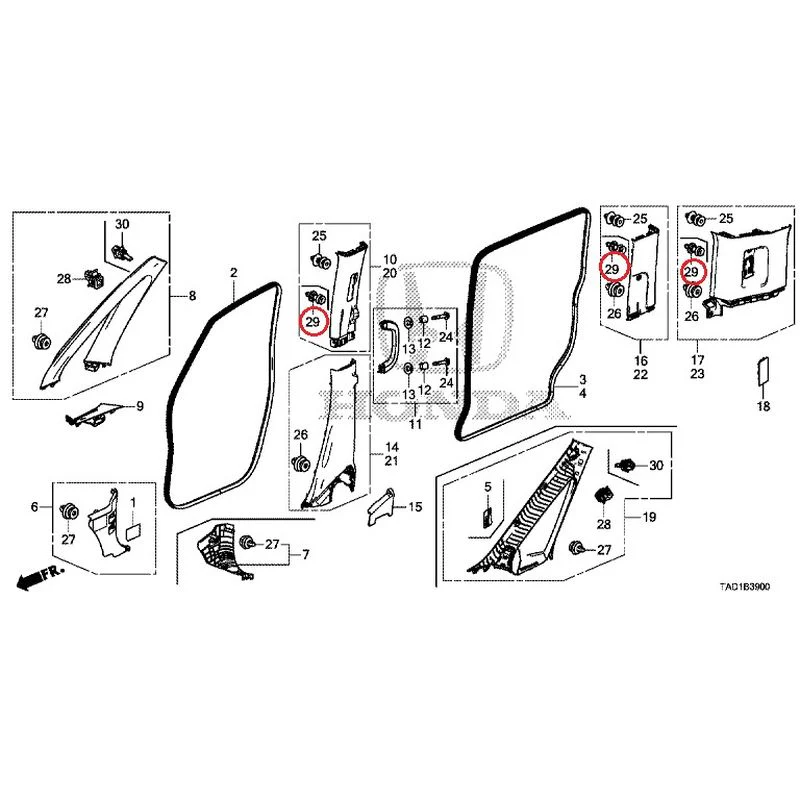 [NEW] JDM HONDA STEP WGN SPADA RP5 2020 Pillar Garnish GENUINE OEM - Image 29