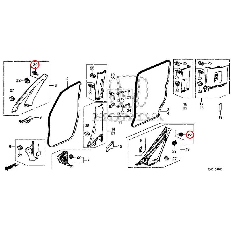 [NEW] JDM HONDA STEP WGN SPADA RP5 2020 Pillar Garnish GENUINE OEM - Image 30