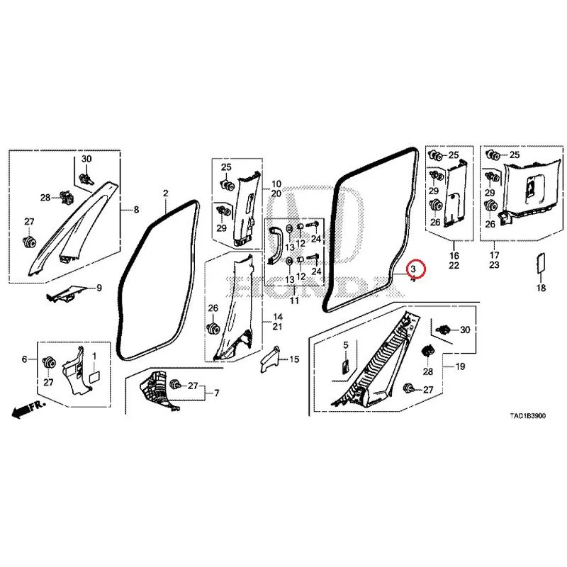 [NEW] JDM HONDA STEP WGN SPADA RP5 2020 Pillar Garnish GENUINE OEM - Image 4