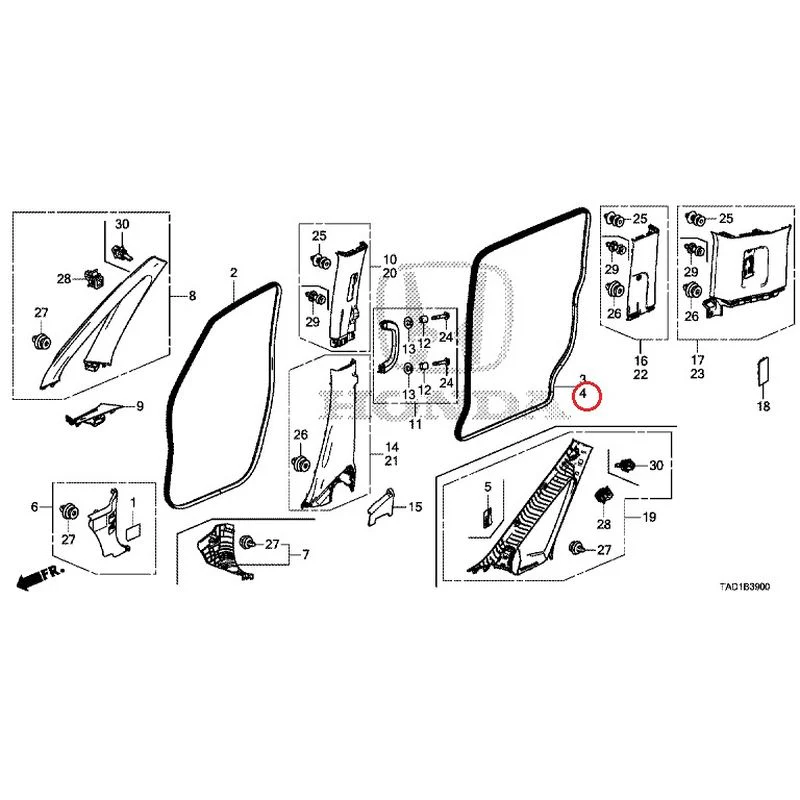 [NEW] JDM HONDA STEP WGN SPADA RP5 2020 Pillar Garnish GENUINE OEM - Image 5