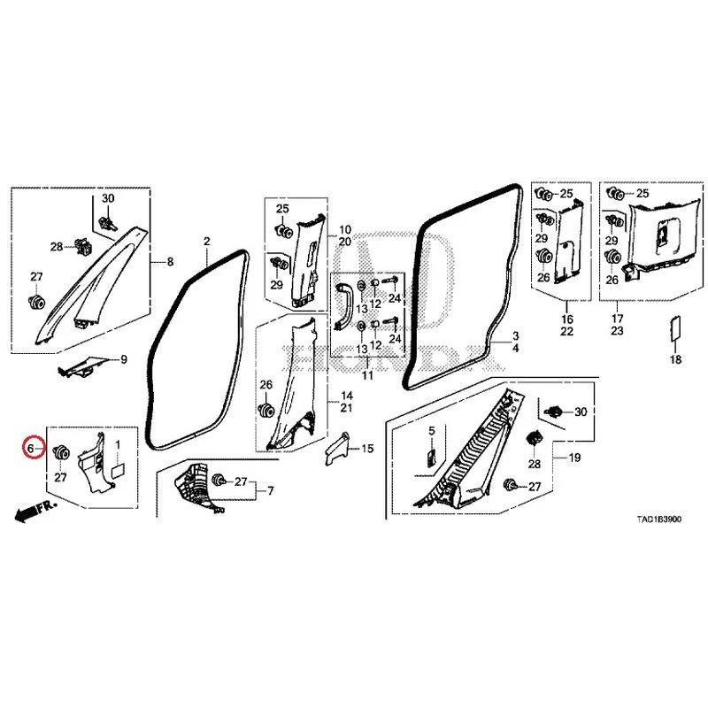 [NEW] JDM HONDA STEP WGN SPADA RP5 2020 Pillar Garnish GENUINE OEM - Image 7