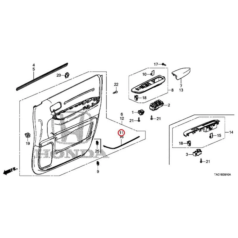 [NEW] JDM HONDA STEP WGN SPADA RP5 2020 Front Door Lining GENUINE OEM - Image 11