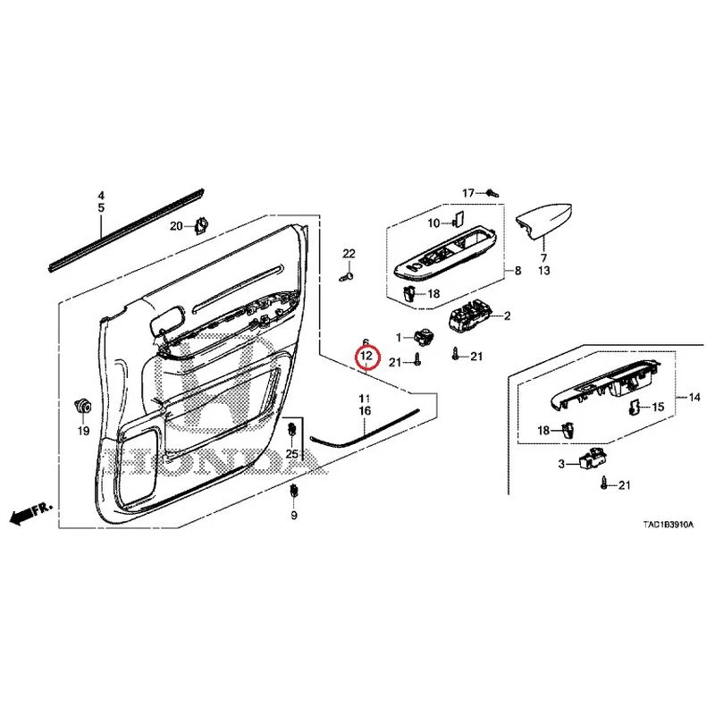 [NEW] JDM HONDA STEP WGN SPADA RP5 2020 Front Door Lining GENUINE OEM - Image 12