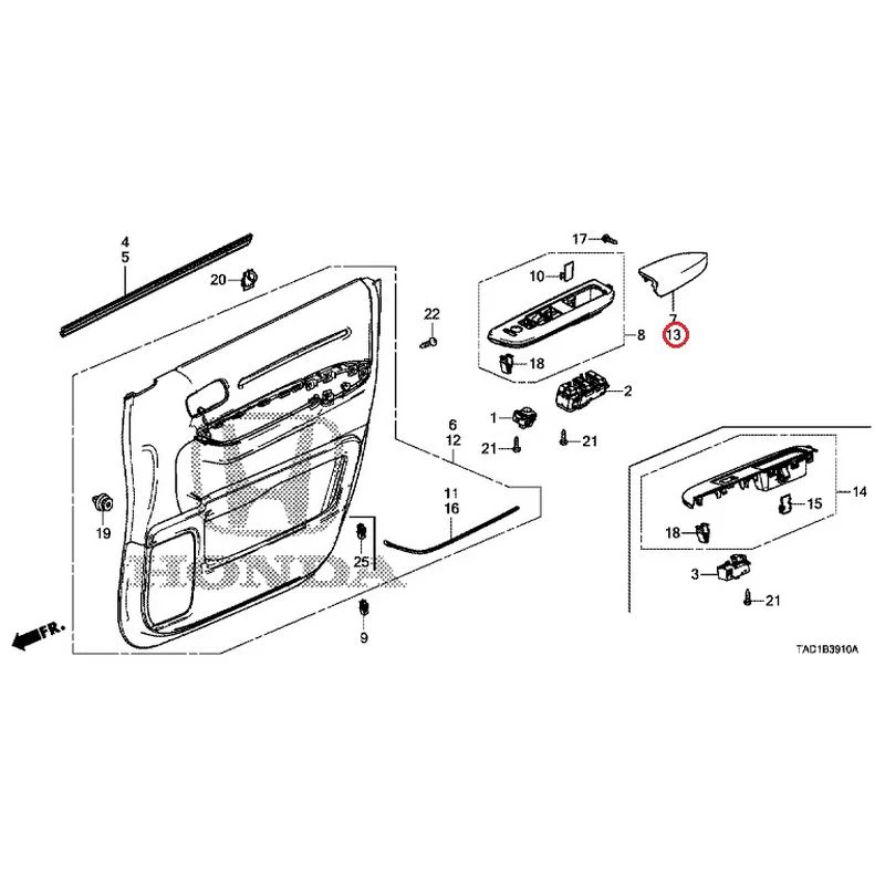 [NEW] JDM HONDA STEP WGN SPADA RP5 2020 Front Door Lining GENUINE OEM - Image 13