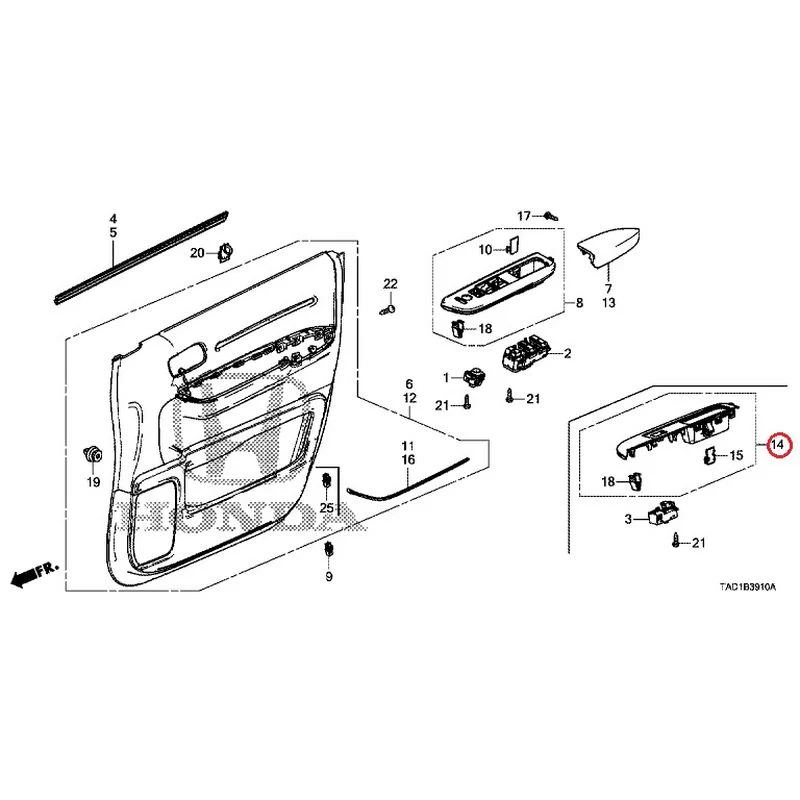 [NEW] JDM HONDA STEP WGN SPADA RP5 2020 Front Door Lining GENUINE OEM - Image 14