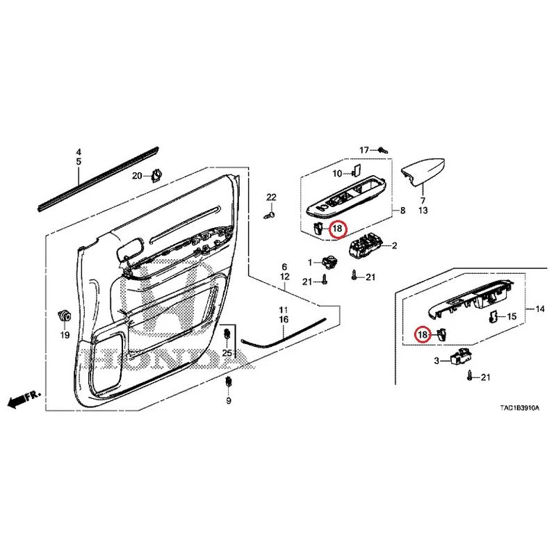 [NEW] JDM HONDA STEP WGN SPADA RP5 2020 Front Door Lining GENUINE OEM - Image 18