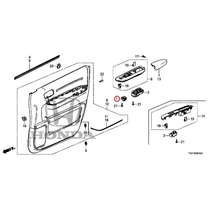 [NEW] JDM HONDA STEP WGN SPADA RP5 2020 Front Door Lining GENUINE OEM - Image 2