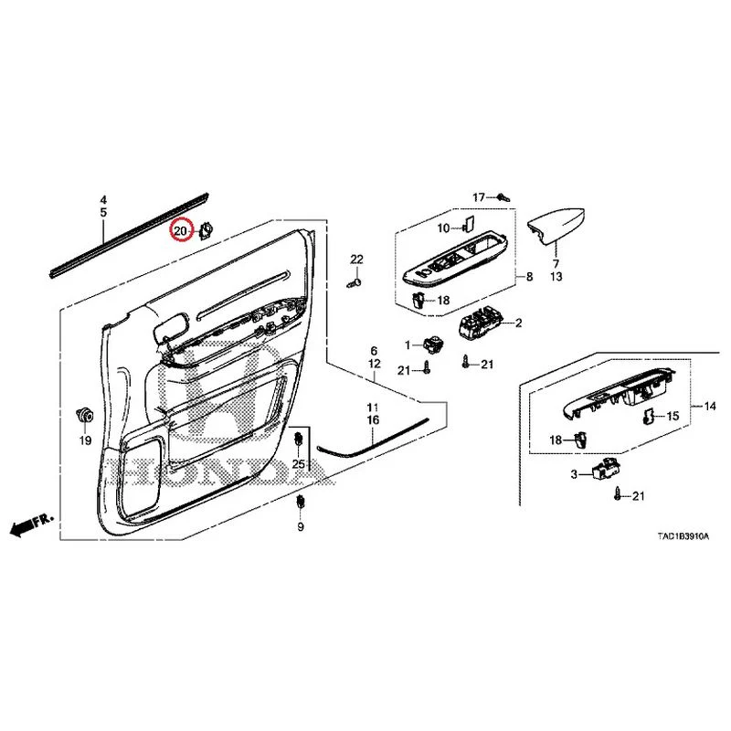 [NEW] JDM HONDA STEP WGN SPADA RP5 2020 Front Door Lining GENUINE OEM - Image 20